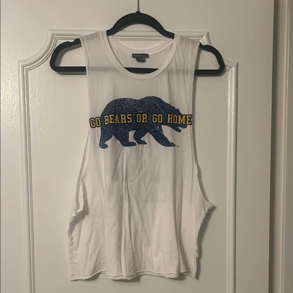 White UC Berkeley Go Bears or Go Home Tank Top